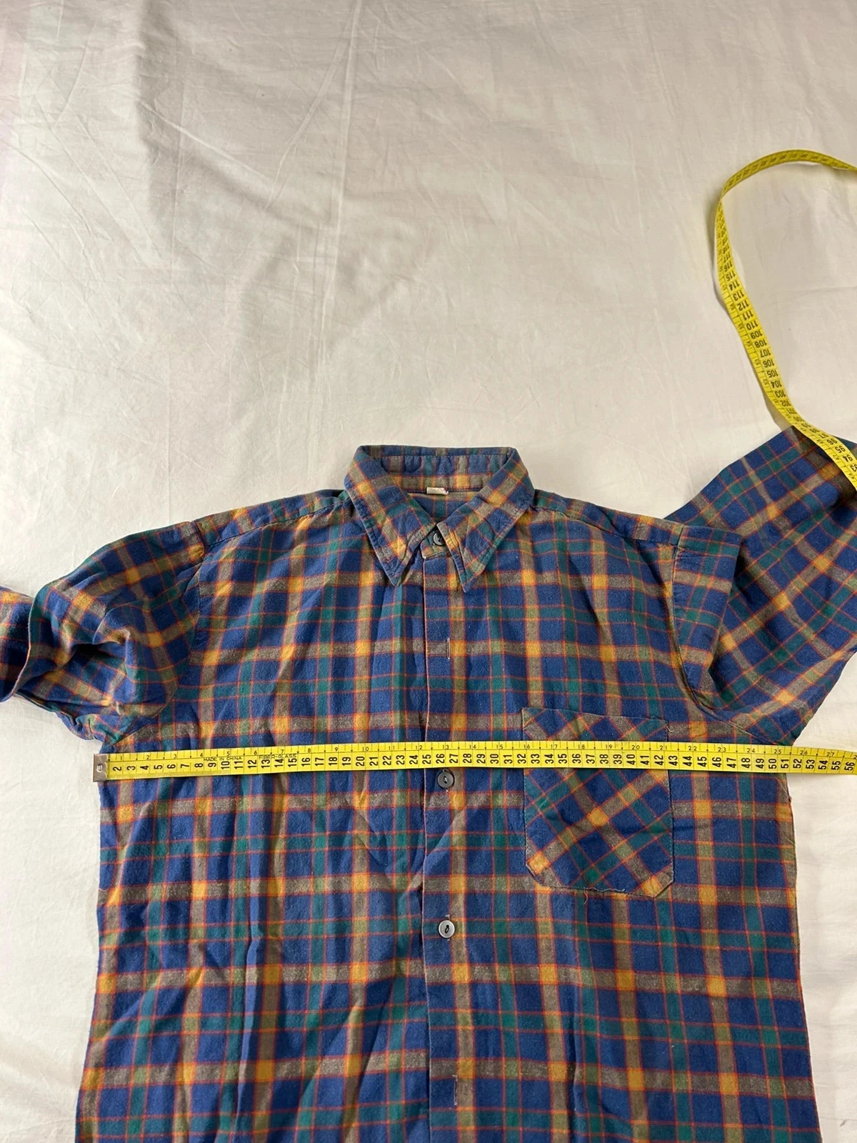 Camisa a cuadros vintage azul marino – photo 9